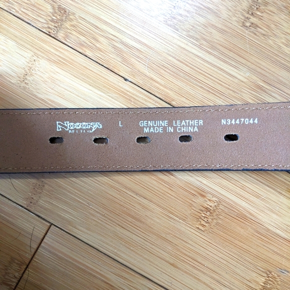 Embroidered Western Belt with Rhinestones by Nocona - Picture 6 of 9